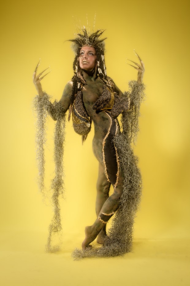 Moss Queen Body Painting Photo print by Photographer Richard Evans Photography