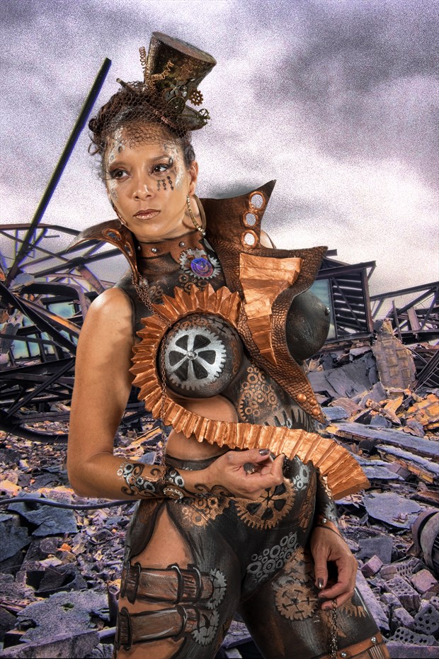 Steampunk Body Painting Photo print by Photographer Richard Evans Photography