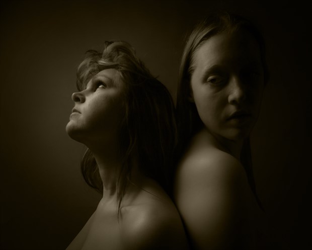 Studio Lighting Implied Nude Photo print by Photographer CurvedLight
