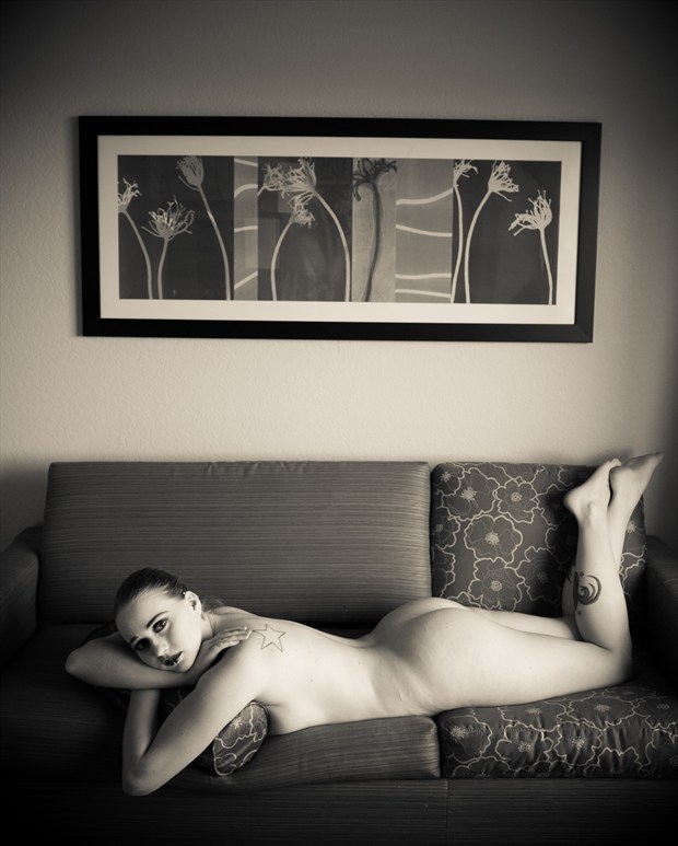 The Chilling Couch Artistic Nude Photo print by Photographer Frisson Art