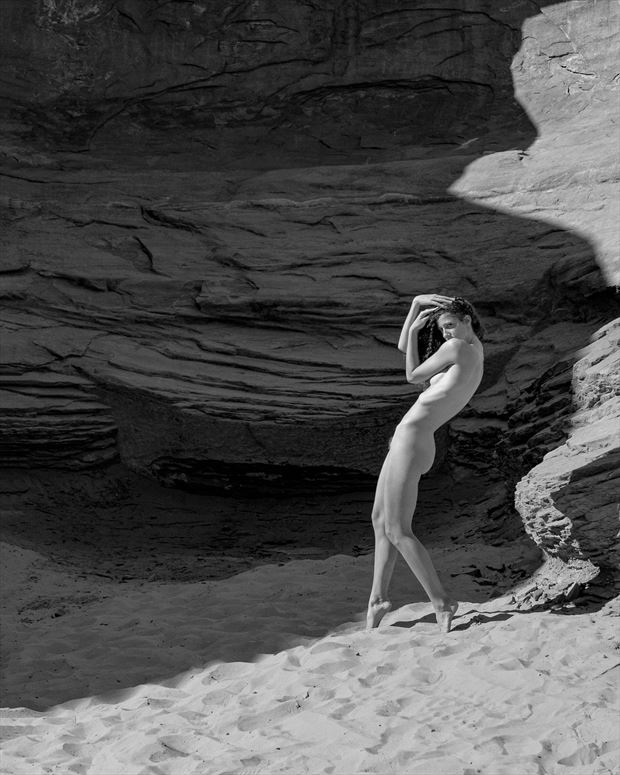 artistic nude nature photo print by model vivian cove
