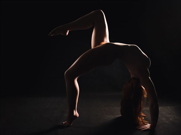 backbend artistic nude photo print by photographer intimate images