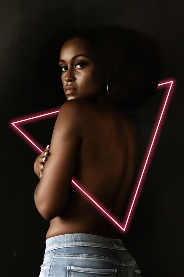 black girl magic implied nude photo print by photographer dre brooks