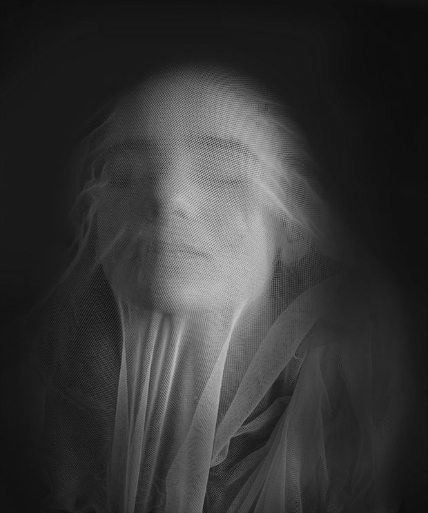 blurred with emptiness experimental photo print by artist julian monge najera