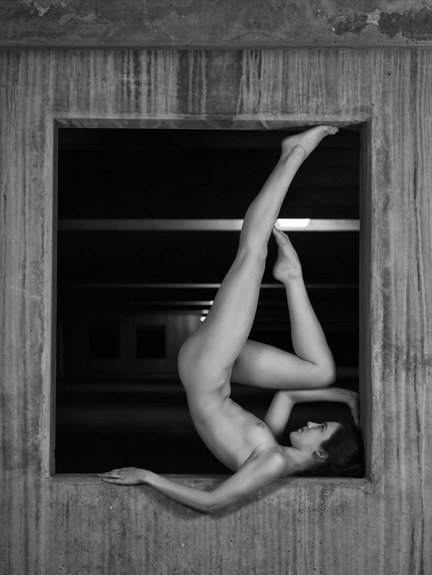boxed in artistic nude photo print by model ahna green
