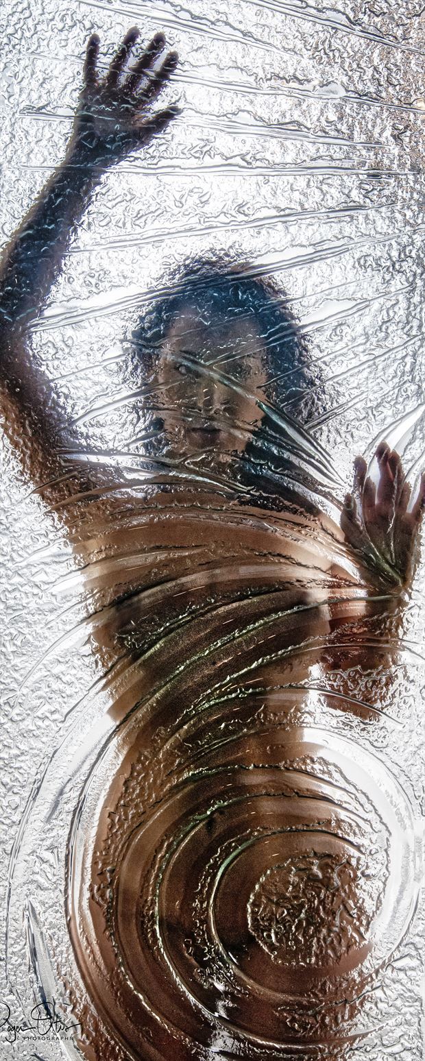 c%C3%A9line through glass artistic nude photo print by photographer photonumerik