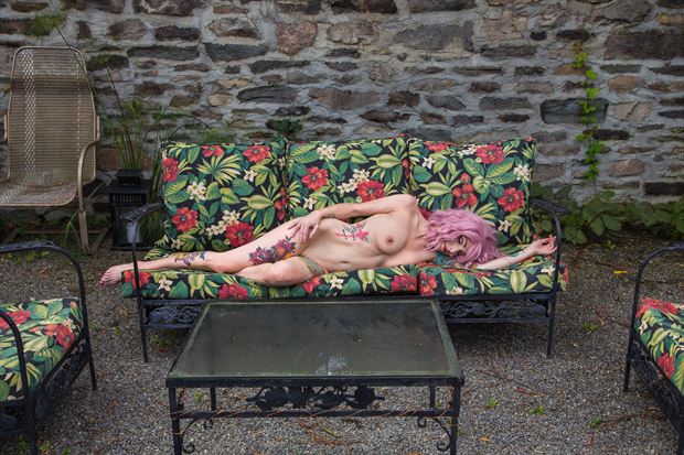 floral lounge 2 artistic nude photo print by photographer michael grace martin