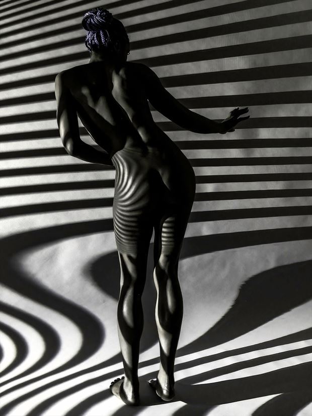 flow of the body artistic nude artwork print by model sumayyah bakare
