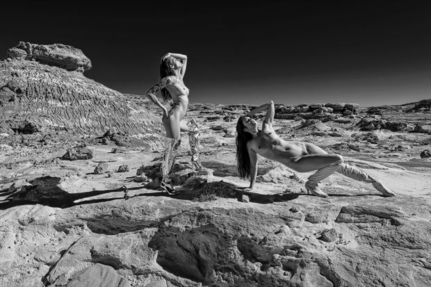 giant steps are what you take artistic nude photo print by photographer philip turner