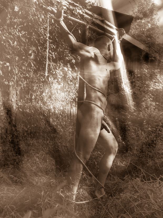 hostage artistic nude photo print by model avid light