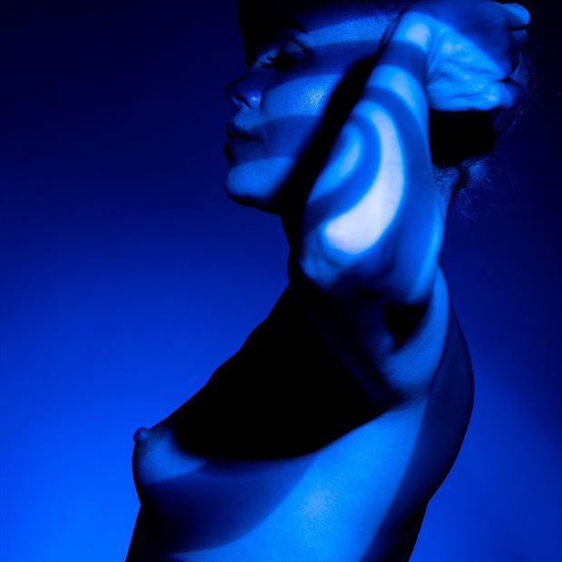 into the blue artistic nude photo print by photographer evan