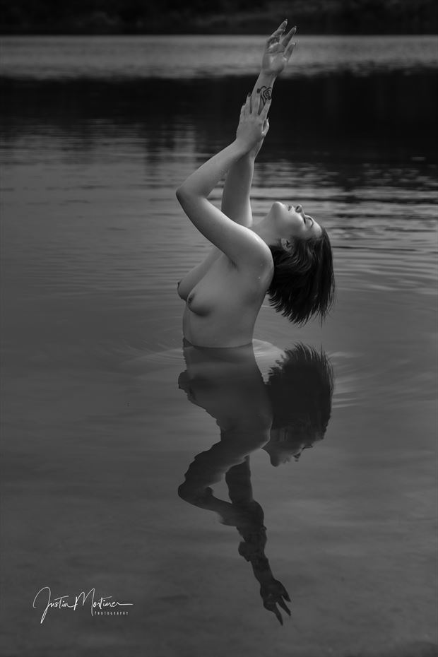 lady of the lake artistic nude artwork print by photographer justin mortimer