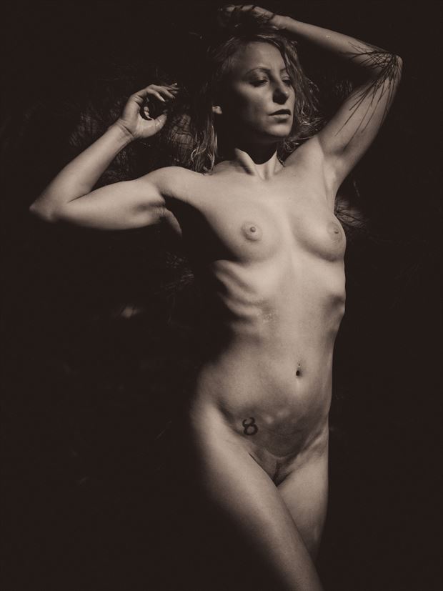 meika at the river artistic nude photo print by photographer cowz