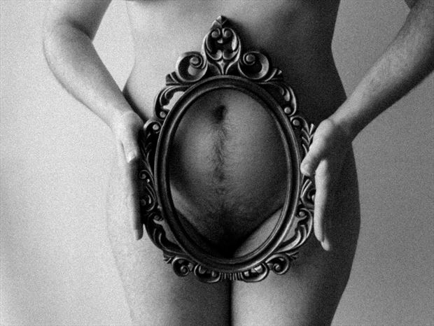 mirror mirror artistic nude artwork print by artist raquel pereira