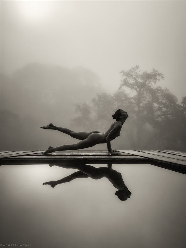 misty morning artistic nude photo print by photographer randall hobbet