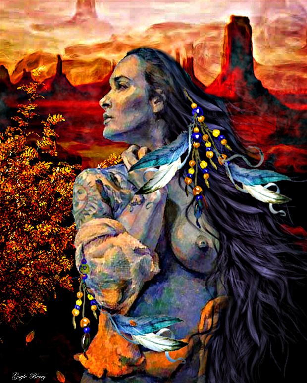 my native land artistic nude artwork print by artist gayle berry