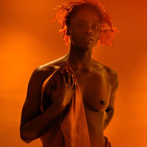 orange nude artistic nude photo print by model sumayyah t bakare