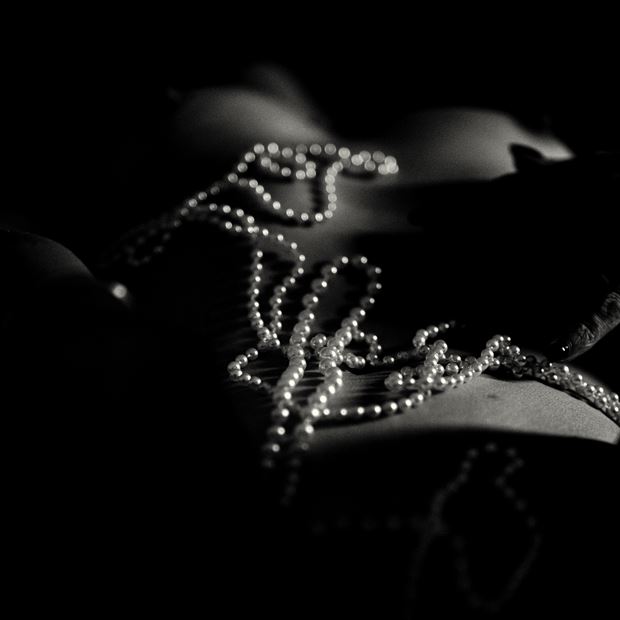 pearls artistic nude photo print by photographer cowz