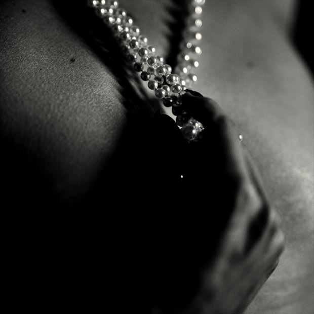 pearls artistic nude photo print by photographer cowz