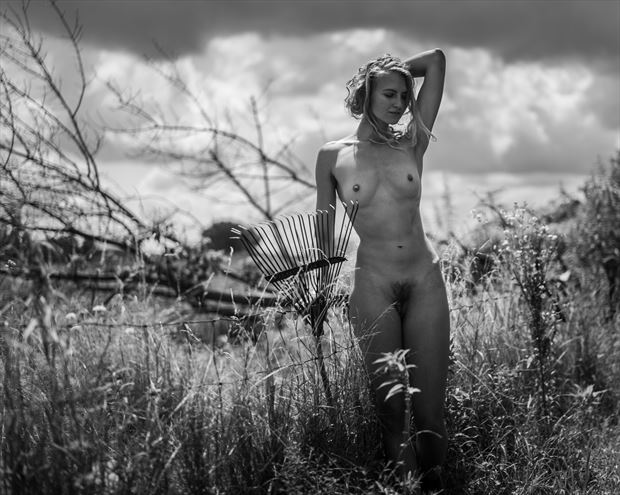 prairie reflections artistic nude photo print by photographer dave earl