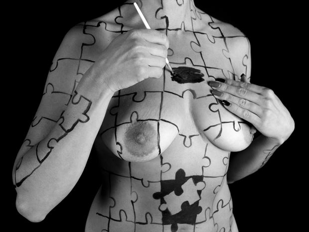 puzzled 1 artistic nude photo print by photographer turcza hunor