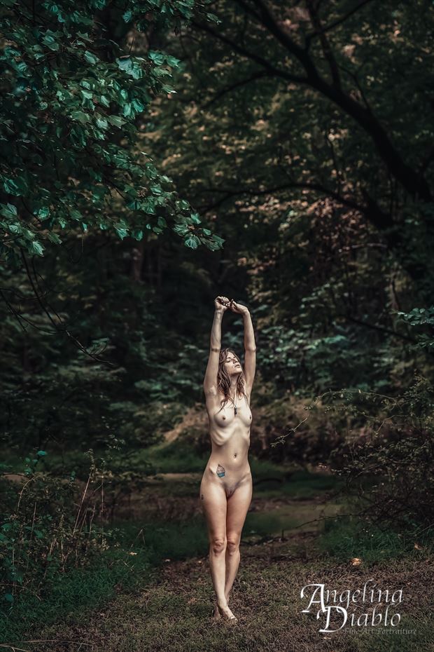 reach artistic nude photo print by photographer angelina diablo