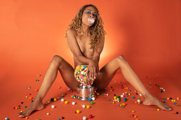 she loves candy sensual photo print by photographer intimate images