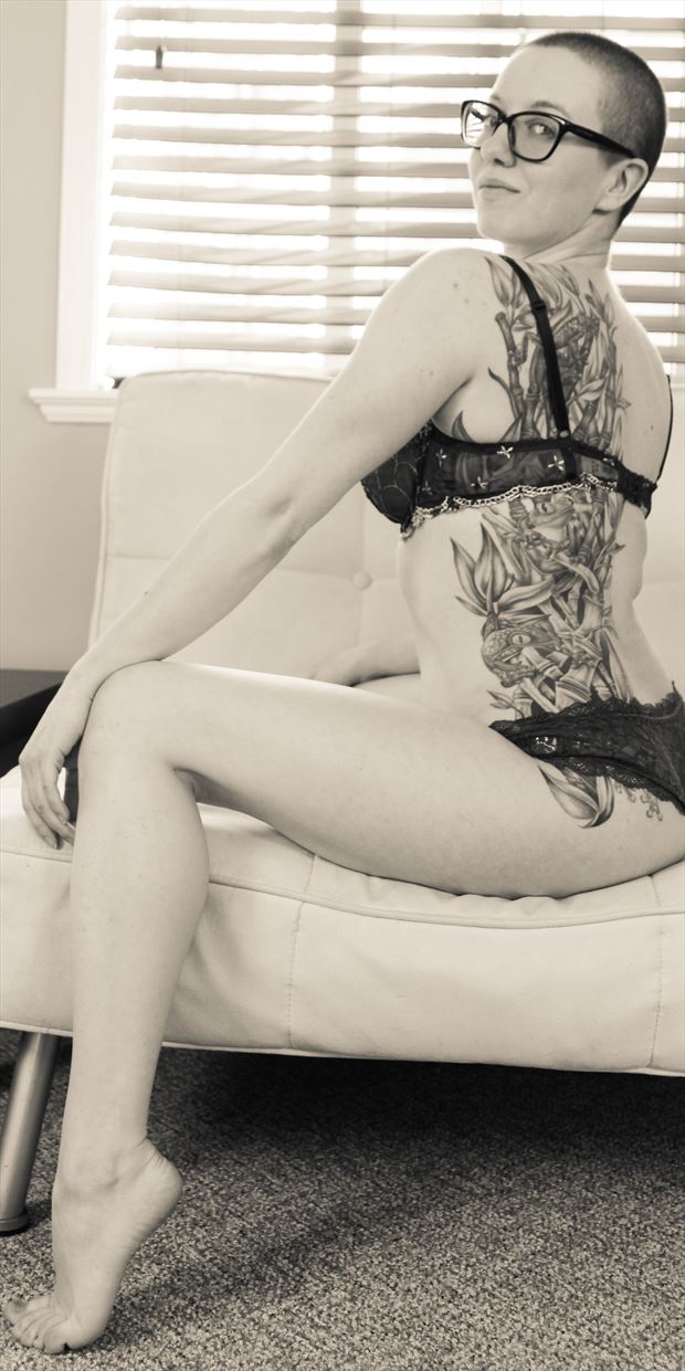 tattoos lingerie photo print by model vera may