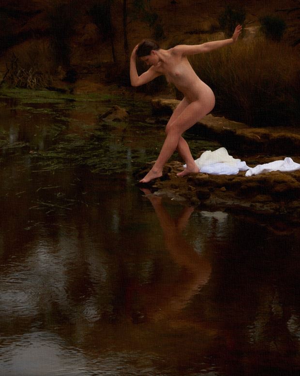 the bather artistic nude photo print by photographer tfa photography