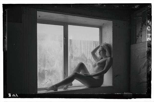 the watcher artistic nude photo print by photographer ghost light photo