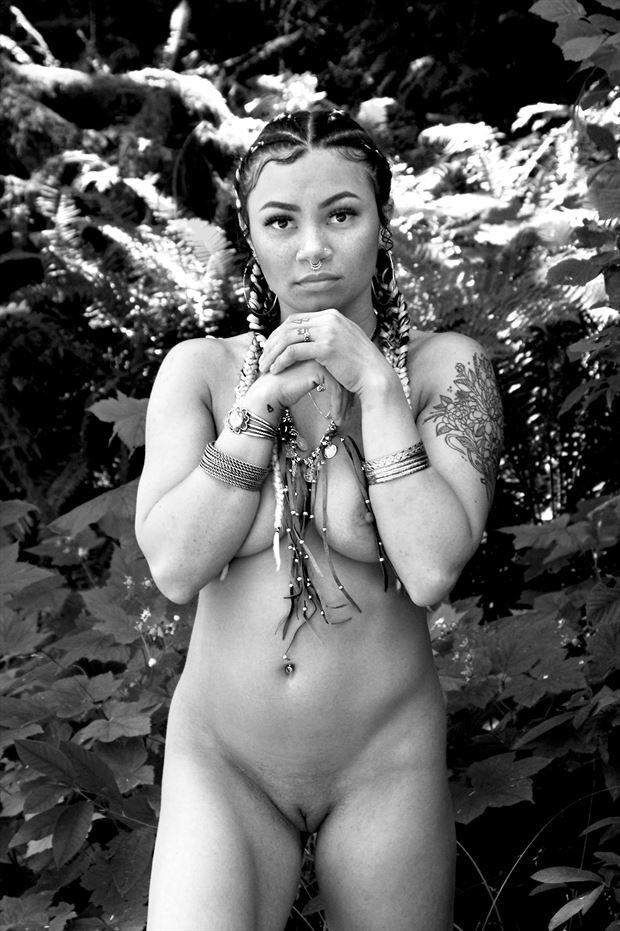 wild woman artistic nude photo print by photographer aephotography