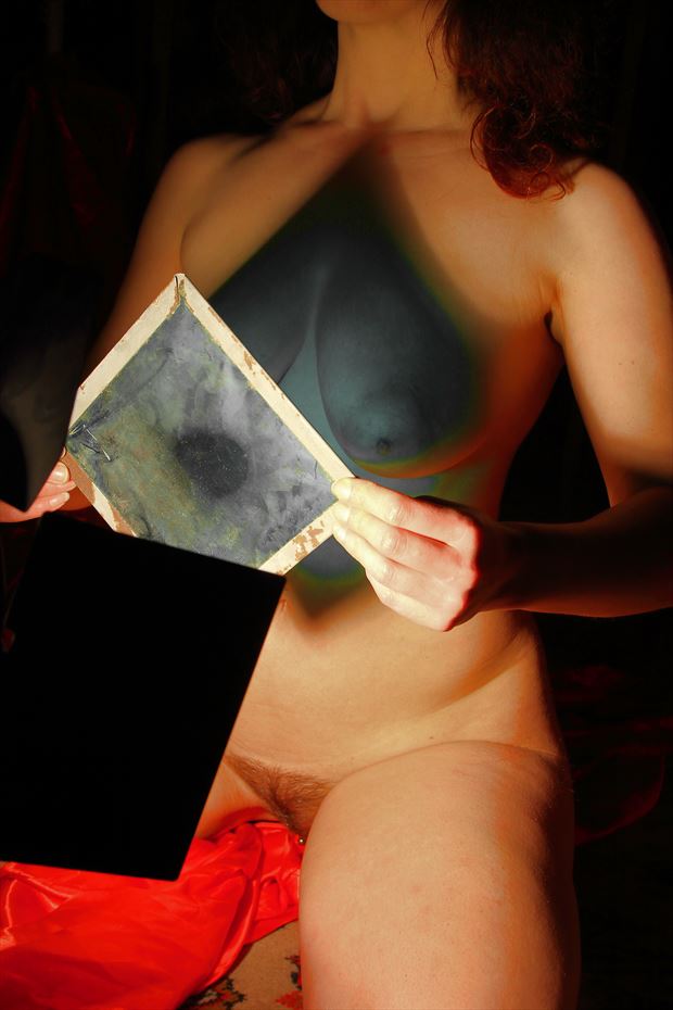 x ray selfie artistic nude photo print by photographer photorunner